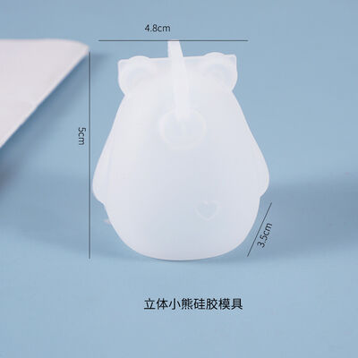 DIY crystal dropper mold, 3D cute cartoon teddy bear, table decoration, mirror silicone mold