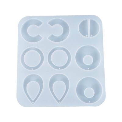 DIY crystal drop glue mold earrings pendant hanging accessories homemade jewelry whole board silicone mold wholesale