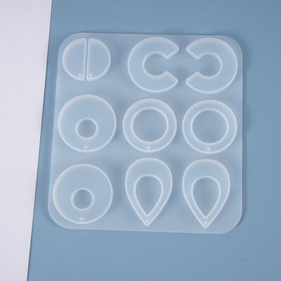 DIY crystal drop glue mold earrings pendant hanging accessories homemade jewelry whole board silicone mold wholesale