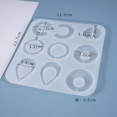 DIY crystal drop glue mold earrings pendant hanging accessories homemade jewelry whole board silicone mold wholesale