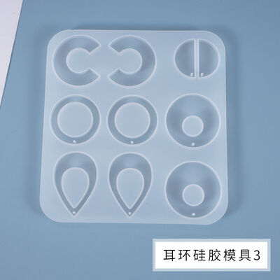 DIY crystal drop glue mold earrings pendant hanging accessories homemade jewelry whole board silicone mold wholesale