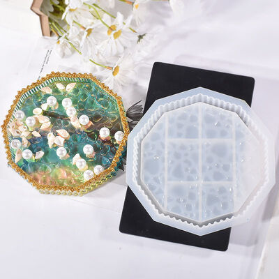 Drip glue plate grinding tool, multilateral striped dewdrop tray, heart-shaped water pattern storage box, silicone mold