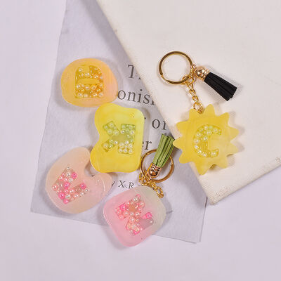 DIY crystal dropper resin letter symbol quicksand pendant silicone mold mirror keychain pendant