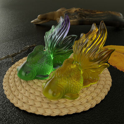 DIY crystal dropper 3D koi fish mold, goldfish ornament design, cake decoration silicone mold