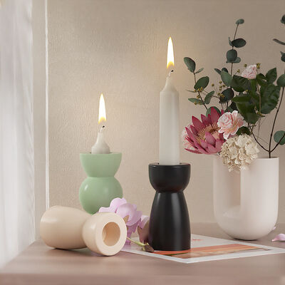 DIY crystal dropper resin semi-circular geometric candle holder gypsum candlelight dinner ornament silicone mold