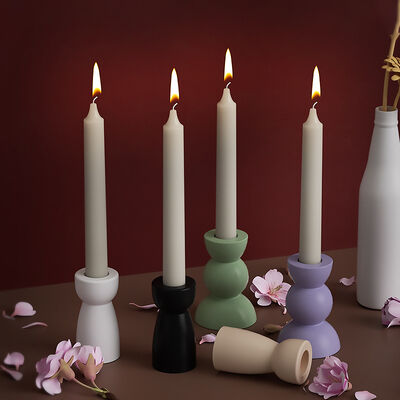 DIY crystal dropper resin semi-circular geometric candle holder gypsum candlelight dinner ornament silicone mold