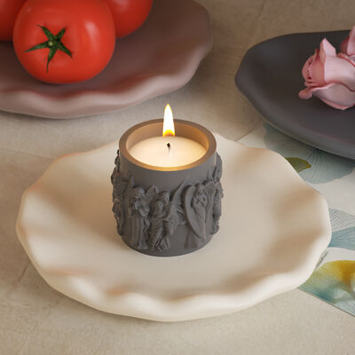 DIY resin drip glue irregular cloud plate mirror gypsum tray tea cup base jewelry plate silicone mold
