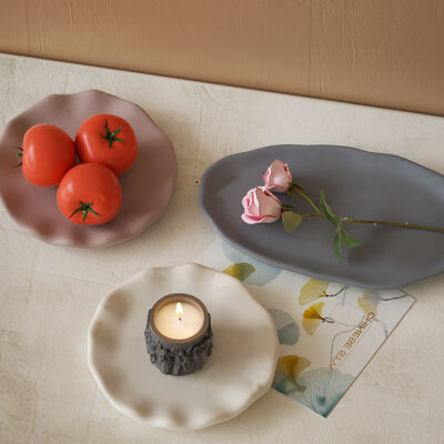 DIY resin drip glue irregular cloud plate mirror gypsum tray tea cup base jewelry plate silicone mold