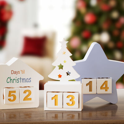 DIY Christmas Countdown Pendant Mold Dice Five Star House Date Gypsum Dropping Mold