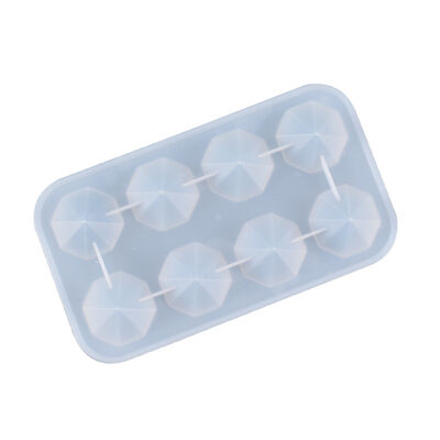 DIY Crystal Drip Glue Mold with Multi sided Transparent Diamond Handmade Platform Decoration Silicone Mold
