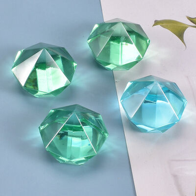 DIY Crystal Drip Glue Mold with Multi sided Transparent Diamond Handmade Platform Decoration Silicone Mold