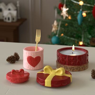 DIY Aromatherapy Gypsum Cement Love Sweater Gift Box Storage Can Candle Cup Dropping Silicone Mold