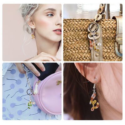 DIY Crystal Dropping Gel Mirror 26 English Capital Grinding Irregular Letter Earrings Keychain Silicone Mold
