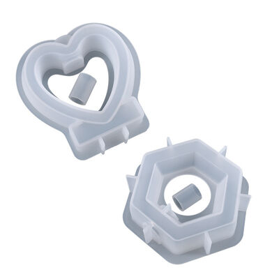 DIY crystal dropper mold hexagonal, heart-shaped flower pot test tube culture water plant silicone mold