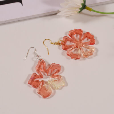 DIY crystal drop glue flower bouquet flower earring pendant mold flower shaped leaves rose petals hanging decoration silicone mold