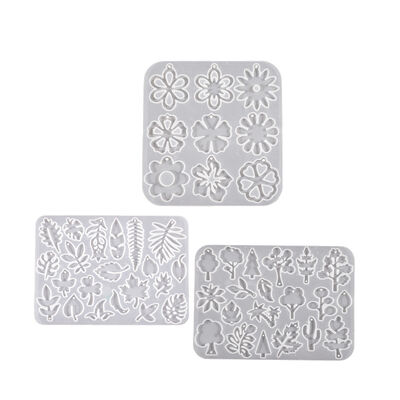 DIY crystal drop glue flower bouquet flower earring pendant mold flower shaped leaves rose petals hanging decoration silicone mold