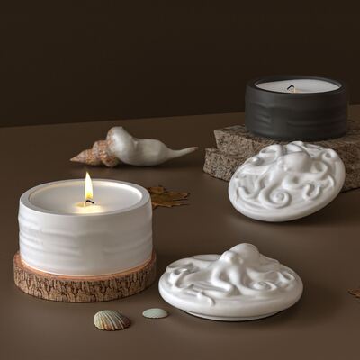 Dropping resin octopus storage jar ornament DIY aromatherapy gypsum octopus candle cup silicone mold