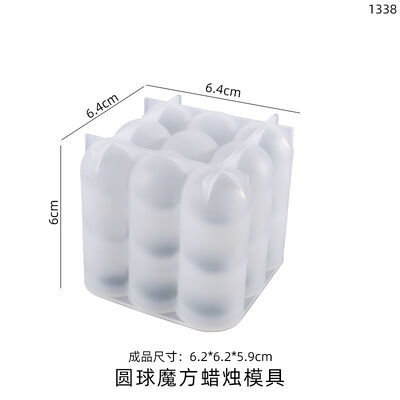 DIY Square Sphere Magic Cube Candle Table Decoration Crystal Dropping Silicone Mold