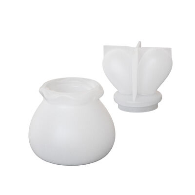 DIY crystal dropper rabbit ear cover lace storage box storage can gypsum candle cup silicone mold