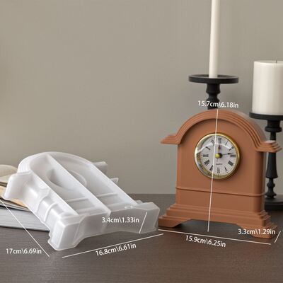 Popular Roman Time Clock Dropping Mold DIY European Creative Roman Seat Clock Silicone Mold