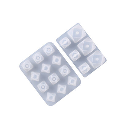 DIY Crystal Drip Glue Hand String Bead Mold with Curved Cut Surface Diamond Bead Hanging Bead Silicone Mold