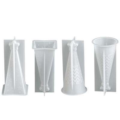 DIY Five pointed Star Cone Multi sided Vertebral Candle Pendant Silicone Mold Aromatherapy Gypsum Christmas Mold