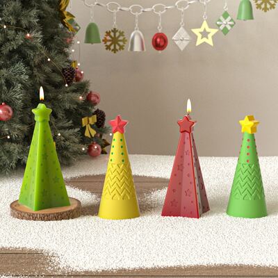 DIY Five pointed Star Cone Multi sided Vertebral Candle Pendant Silicone Mold Aromatherapy Gypsum Christmas Mold