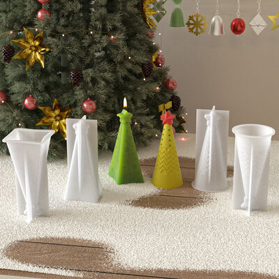 DIY Five pointed Star Cone Multi sided Vertebral Candle Pendant Silicone Mold Aromatherapy Gypsum Christmas Mold