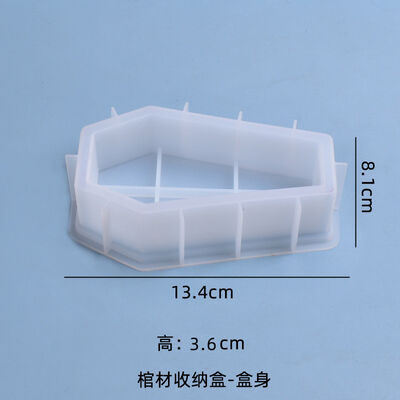 DIY crystal dropper mold, three-dimensional small coffin storage box, creative handmade silicone mold