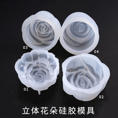 Crystal Drip Glue Mold DIY Jewelry 3D Flowers Multiple High Brightness Mirror Flowers Silicone Mold