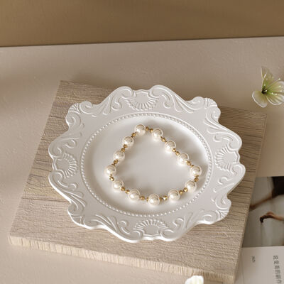 European style ins relief pattern storage bowl silicone mold DIY mirror drip glue dish gypsum mold