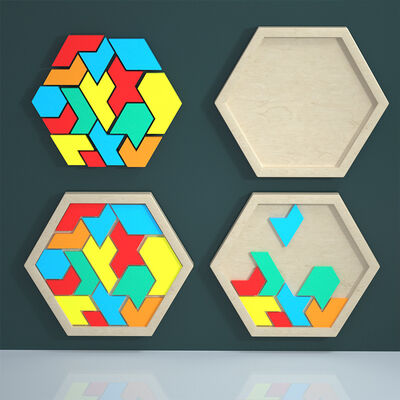 DIY crystal drop glue mold hexagonal tangram puzzle home decoration silicone mold wholesale