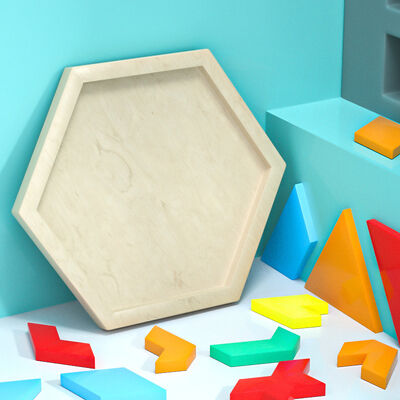 DIY crystal drop glue mold hexagonal tangram puzzle home decoration silicone mold wholesale