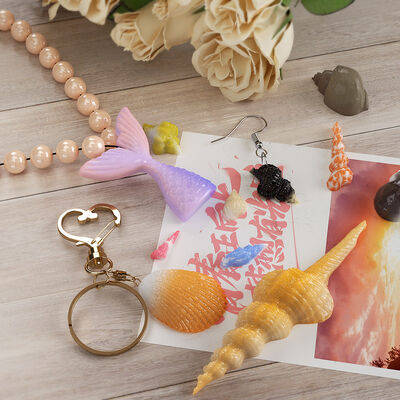 Crystal dropper DIY ocean shell starfish conch seahorse tail pendant silicone mold