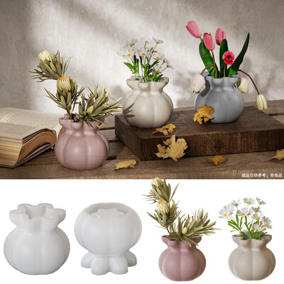 DIY Mirror Resin Lucky Bag Vase Dropping Mold Aromatherapy Gypsum Storage Can Flower Utensils Silicone Mold