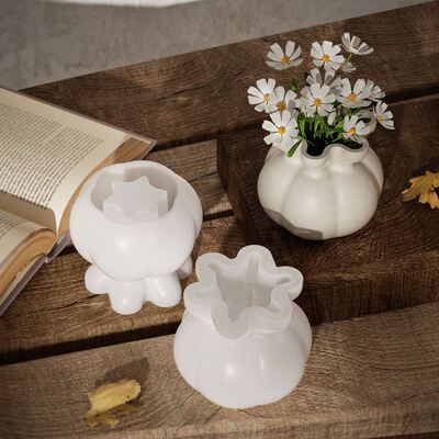 DIY Mirror Resin Lucky Bag Vase Dropping Mold Aromatherapy Gypsum Storage Can Flower Utensils Silicone Mold