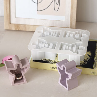 4-in-a-row Angel Atmosphere Lamp Silicone Mold Angel Pendant Dropping Glue Jewelry Pendant Aromatherapy Gypsum Mold