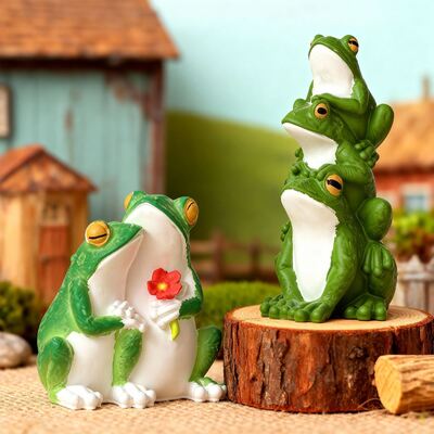 Easter Candle Silicone Mold Stacking Three Frogs and Two Frogs Candle Ornament Gypsum Mold