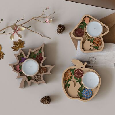 DIY Aromatherapy Gypsum Maple Leaf Mushroom Apple Relief Pattern Candlestick Pendulum Silicone Mold
