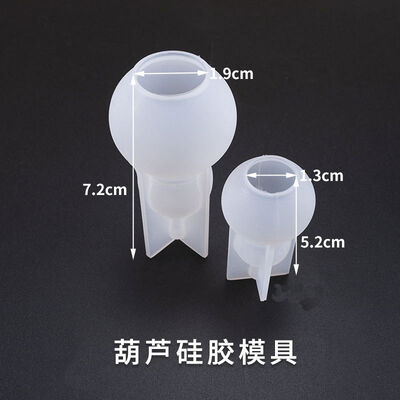 Crystal Drip Glue Mold DIY Jewelry Gourd Platform Blessing Pendant Size Gourd Silicone Mold