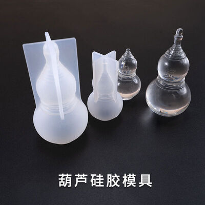 Crystal Drip Glue Mold DIY Jewelry Gourd Platform Blessing Pendant Size Gourd Silicone Mold