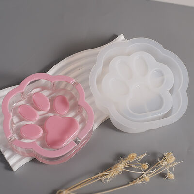 DIY resin dropper mold cat paw ashtray mirror new cat paw meat pad storage box gypsum silicone mold