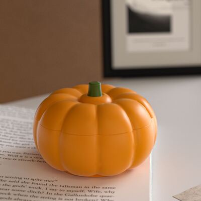 Halloween Simple Dropping Plaster Pumpkin Storage Box Silicone Mold DIY Aromatherapy Candle Cup Mold