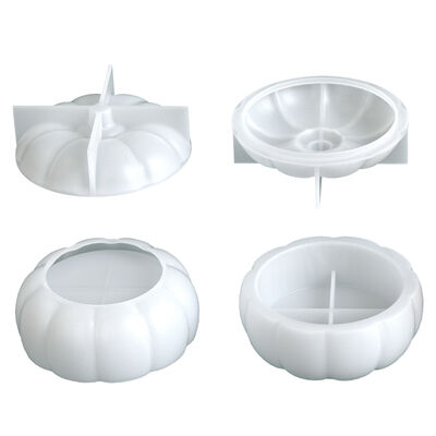 Halloween Simple Dropping Plaster Pumpkin Storage Box Silicone Mold DIY Aromatherapy Candle Cup Mold