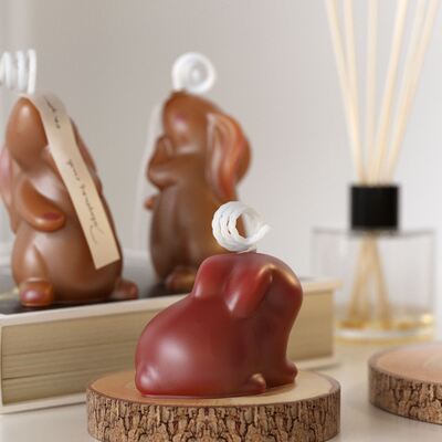 Easter 3D 3D Rabbit Ornament Silicone Mold DIY Aromatherapy Candle Gypsum Resin Grinding Machine