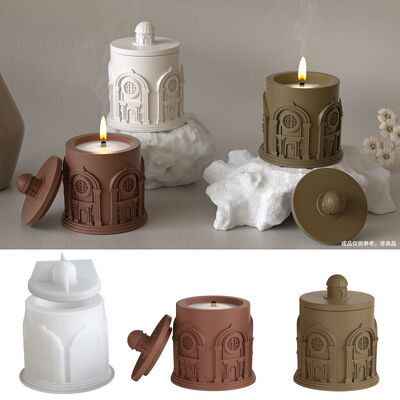 European style palace house storage jar silicone mold DIY aromatherapy gypsum candle cup dropper mold