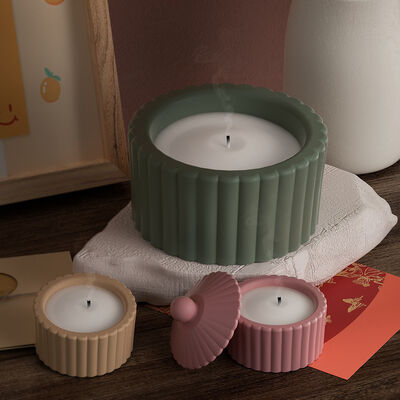 DIY crystal dropper, cement cup, jar, silicone film, striped gypsum candle cup, decorative mirror, silicone mold