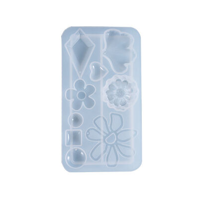 DIY crystal drop glue mold earrings pendant homemade jewelry pendant decorative mirror silicone mold