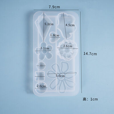 DIY crystal drop glue mold earrings pendant homemade jewelry pendant decorative mirror silicone mold