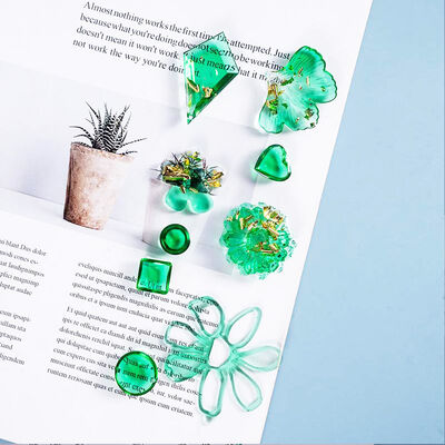 DIY crystal drop glue mold earrings pendant homemade jewelry pendant decorative mirror silicone mold